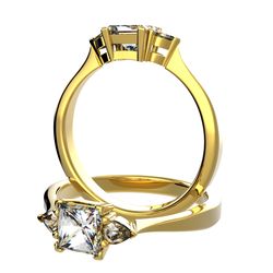 Bague &eacute;paul&eacute;e diamant 4 griffes