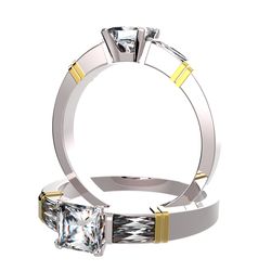 Bague &eacute;paul&eacute;e diamant 4 griffes