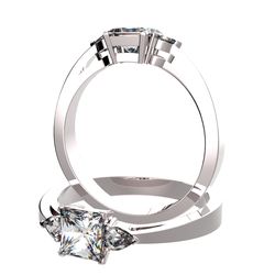 Bague &eacute;paul&eacute;e diamant 4 griffes