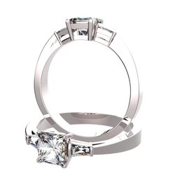 Bague &eacute;paul&eacute;e diamant 4 griffes