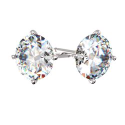 Boucles d'oreilles 4 griffes Edena diamant rond or blanc