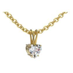 Pendentif diamant griffes double b&eacute;li&egrave;re