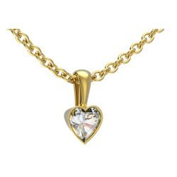 Pendentif or jaune serti clos b&eacute;li&egrave;re r�f. 5244 diamant coeur&nbsp;&nbsp;:&nbsp;425,00&nbsp;&euro;