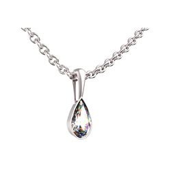 Pendentif diamant serti clos b&eacute;li&egrave;re
