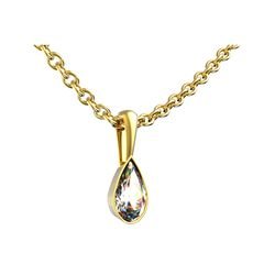 Pendentif or jaune serti clos b&eacute;li&egrave;re r�f. 5228 diamant poire&nbsp;&nbsp;:&nbsp;425,00&nbsp;&euro;