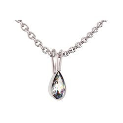 Pendentif diamant serti clos double b&eacute;li&egrave;re