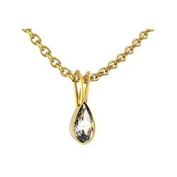 Pendentif diamant serti clos double b&eacute;li&egrave;re