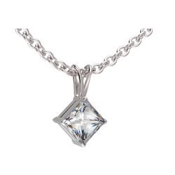Pendentif diamant griffes tourn&eacute; double b&eacute;li&egrave;re