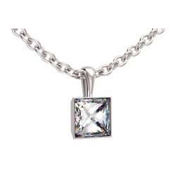Pendentif diamant serti clos b&eacute;li&egrave;re