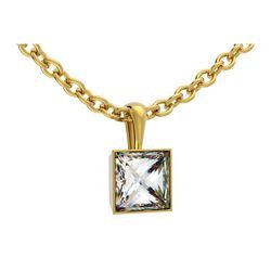 Pendentif diamant serti clos b&eacute;li&egrave;re
