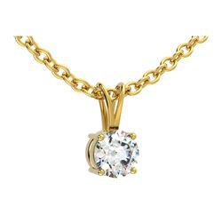 Pendentif or jaune 4 griffes double b&eacute;li&egrave;re r�f. 5152 diamant rond&nbsp;&nbsp;:&nbsp;385,00&nbsp;&euro;