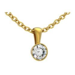 Pendentif diamant serti clos b&eacute;li&egrave;re