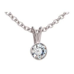 Pendentif diamant serti clos double b&eacute;li&egrave;re