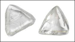 Forme cristalline du diamant : Macle