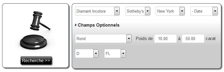 Résultats vente aux enchères