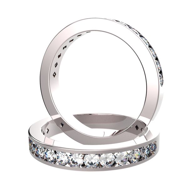 Demi-alliance en diamants