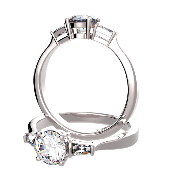 Bague épaulée diamant, réf. 5015