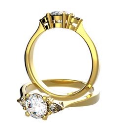 Bague &eacute;paul&eacute;e sertie diamant, num 4990
