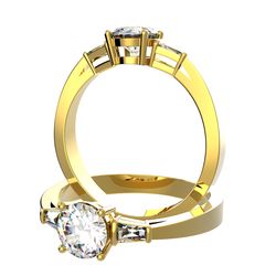 Bague &eacute;paul&eacute;e sertie diamant, num 5008