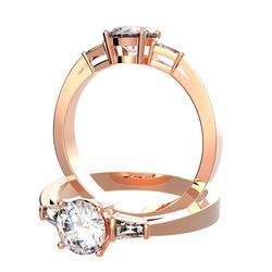Bague &eacute;paul&eacute;e sertie diamant, num 5009