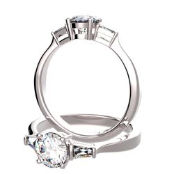 Bague &eacute;paul&eacute;e sertie diamant, num 5015