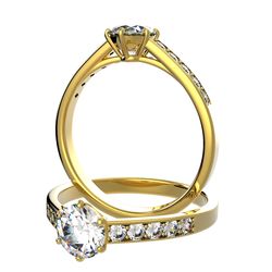Bague pavage sertie diamant, num 4882