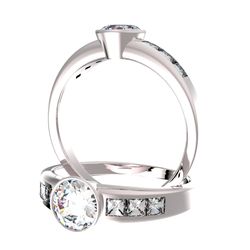 Bague pavage sertie diamant, num 4896