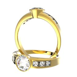 Bague pavage sertie diamant, num 4894