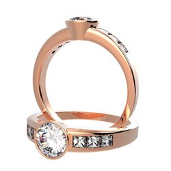 Bague pavage sertie diamant, num 4895