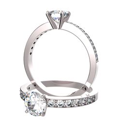 Bague pavage sertie diamant, num 4933