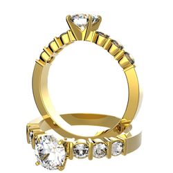 Bague pavage sertie diamant, num 4950