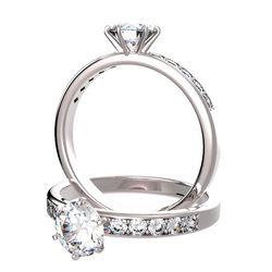 Bague pavage sertie diamant, num 4972
