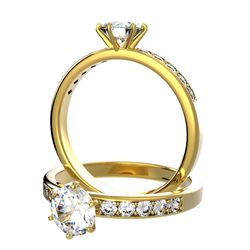 Bague pavage sertie diamant, num 4970