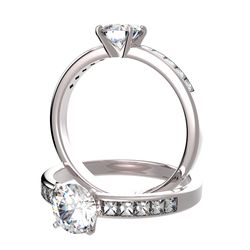 Bague pavage sertie diamant, num 4977