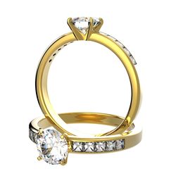 Bague pavage sertie diamant, num 4978