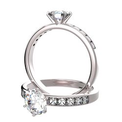 Bague pavage sertie diamant, num 4981
