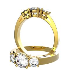Bague trilogie sertie diamant, num 5040
