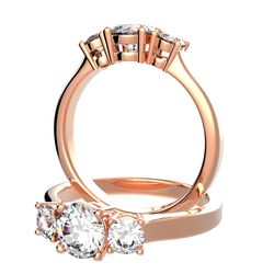 Bague trilogie sertie diamant, num 5081