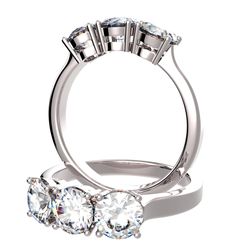 Bague trilogie sertie diamant, num 5095