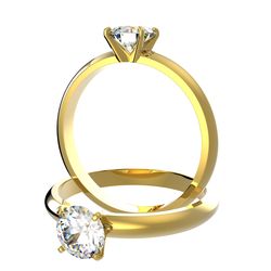 Solitaire sertie diamant, num 4706