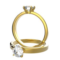 Solitaire sertie diamant, num 4718