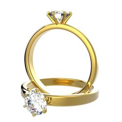 Solitaire sertie diamant, num 4722