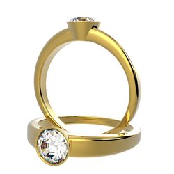 Solitaire sertie diamant, num 4794