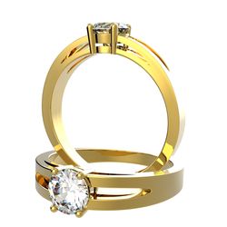 Solitaire sertie diamant, num 4846
