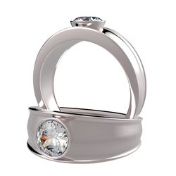 Solitaire sertie diamant, num 4873
